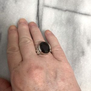 Silpada Sterling Silver and Onyx Ring